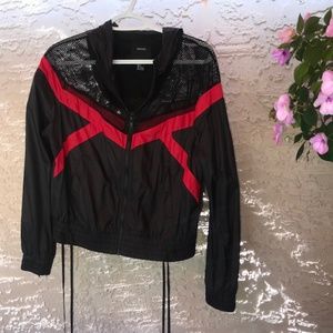 Forever 21 Active Red/Black/Mesh Jacket